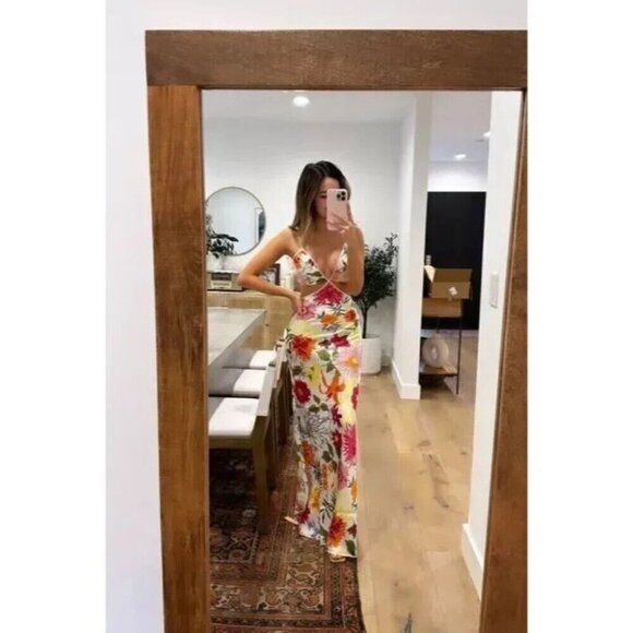 Reformation Poppies Fabrizia Silk Dress 0 New - Picture 5 of 15